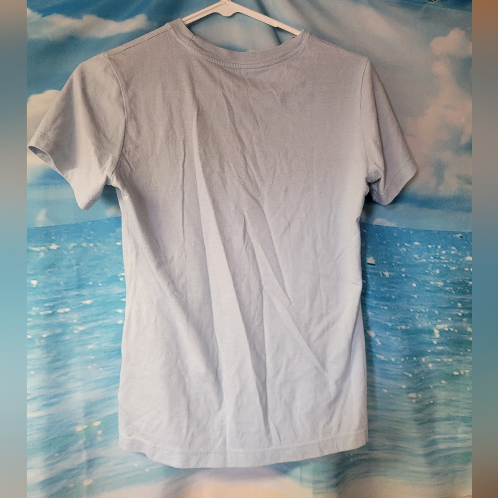 The North Face Baby Blue Logo Tshirt Women's Size Small - Picture 2 of 3